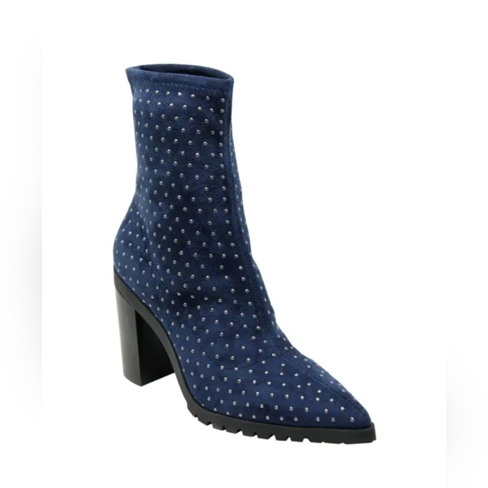Blue Charles By Charles David Studded Stretch Boot